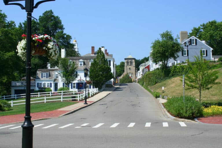 Plymouth County Plymouth Leyden Street Plymouths First Street with First Parish Church 768x512
