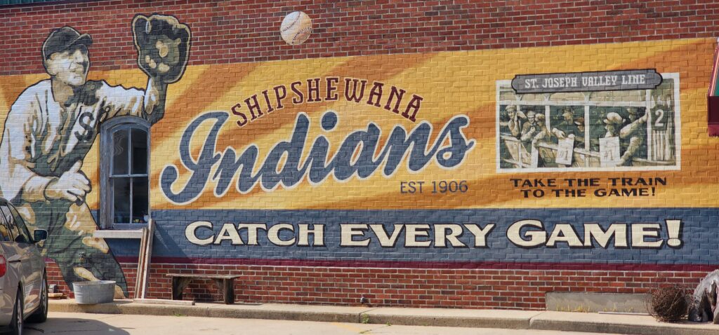 Take a walk through history in downtown Shipshewana where you'll find several murals telling the town's story.