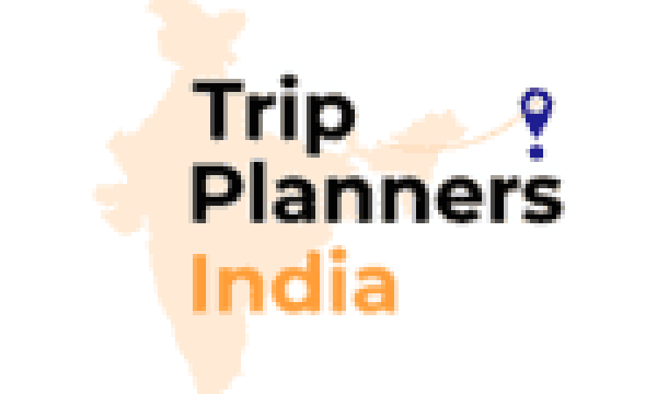 Trip Planners India logo featuring an orange map of India with a blue location pin